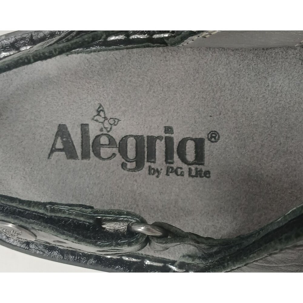 Alegria VERONA PG Lite Womens Sz 38 US 8-8.5 Black Embossed Sandals VER-691 #8 - Picture 3 of 12